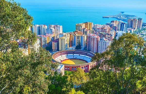 Vista aérea de Málaga, Costa del Sol, España — Foto de Stock