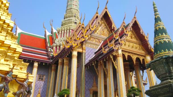 Bangkok Thailand Mai 2019 Die Herausragende Architektur Des Großartigen Palastes — Stockvideo