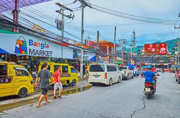 방라 도로, 파통, 푸켓, 타이의 교통 — 스톡 사진
