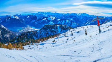 Ski resort of Feuerkogel Mount, Ebensee, Salzkammergut, Austria
