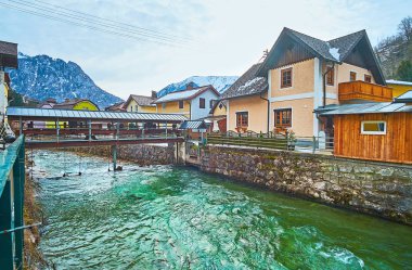 Ebensee 'deki baraj, Salzkammergut, Avusturya