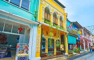Phuket, Tayland 'ın Eski Kasabası' nın mimarisi
