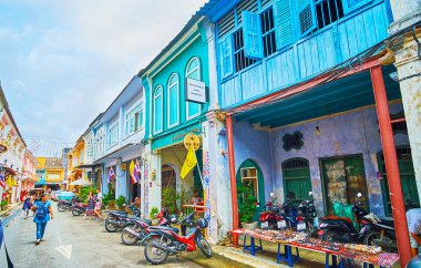 Phuket, Tayland 'daki Peranakan Evleri
