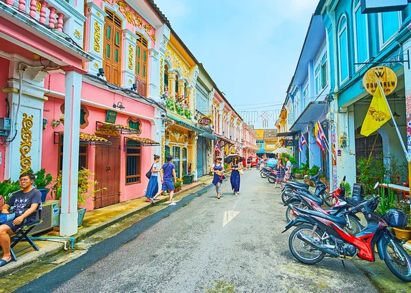 Sio Rommani street of Phuket City, Ταϊλάνδη — Φωτογραφία Αρχείου