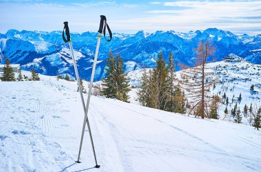 Kutuplu manzara, Feuerkogel Dağı Platosu, Ebensee, 