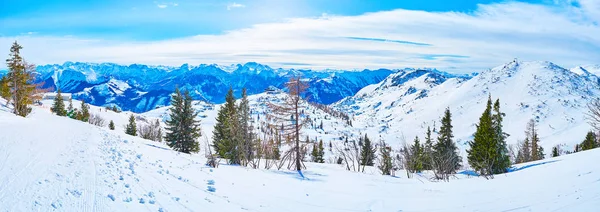 Wintervakantie in Ebensee, Salzkammergut, Oostenrijk — Stockfoto