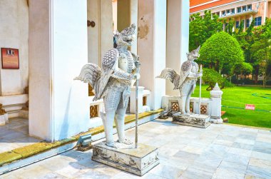 Ulusal Bangkok, Tayland Müzesi 'ndeki Garuda heykelleri.