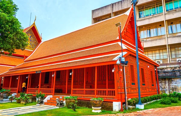 A Casa Vermelha no Museu Nacional Bangkok, Thailnad — Fotografia de Stock
