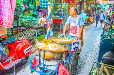Çin Mahallesi, Bangkok, Tayland 'daki fındık satıcısı.