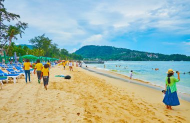 Walk along the coast, Patong beach, Phuket, Thailand