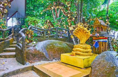 The bridge among the shrines of Big Buddha Temple, Chalong, Phuk