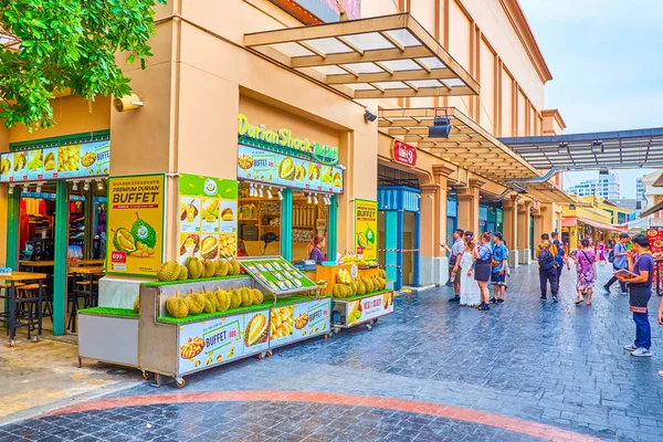 Asya alışveriş parkındaki Durian Duffet, Bangkok, Tayland