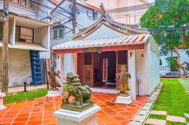 Bangkok, Tayland 'daki Ulusal Müze' deki küçük Çin tapınağı.