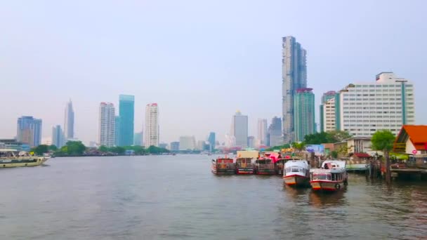 Bangkok Thajsko Dubna 2019 Promenáda Nákupního Centra Asiatique Riverfront Slouží — Stock video