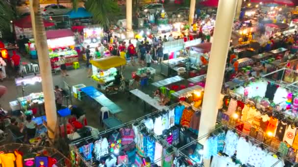 Patong Tajlandia Maja 2019 Tętniące Życiem Wieczorne Banzaan Night Bazaar — Wideo stockowe