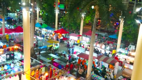 Patong Thailand Maj 2019 Observera Stånden Banzaan Night Bazaar Från — Stockvideo