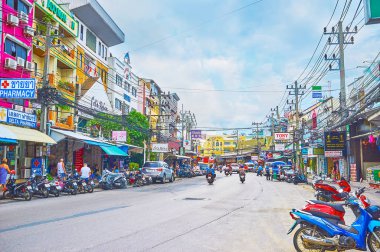 Patong, Phuket, Tayland 'ın işlek caddeleri