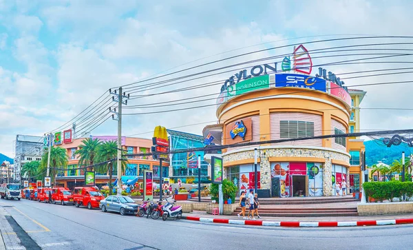 Πανόραμα της εμπορικής περιοχής Patong, Πουκέτ, Ταϊλάνδη — Φωτογραφία Αρχείου
