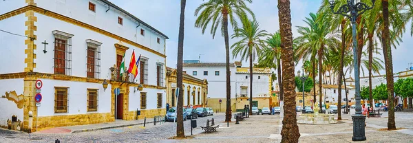 Panorama of Plaza del Mercado, Jerez, Spain