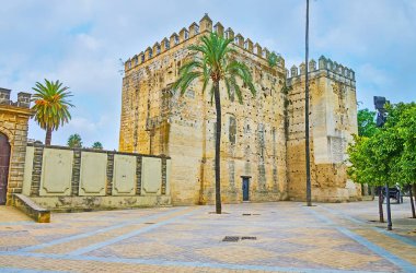 Alcazar 'ın saygı kulesi, Jerez, İspanya
