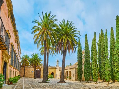 Alcazar Geçit Alanı Panoraması, Jerez, İspanya