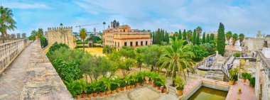 Alcazar topraklarının Panoraması, Jerez, İspanya