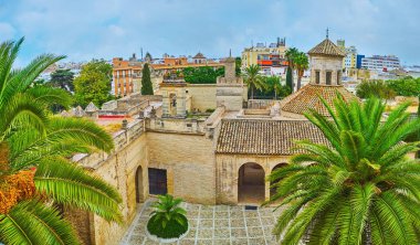 Alcazar camii, Jerez, İspanya 'da hava manzarası