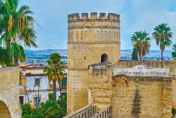 Octagonal Tower of Alcazar, Jerez, Spanien — Stockfoto