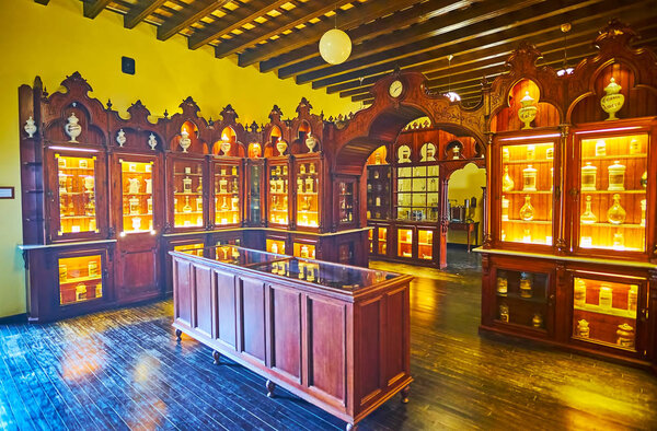 Historic Municipal Pharmacy in Villavicencio Palace, Alcazar, Je