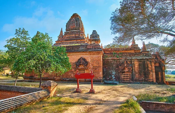 A templom komplexum Bagan, Mianmar — Stock Fotó