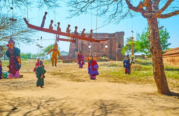 String puppets in market of Dhammayangyi Temple, Bagan, Myanmar