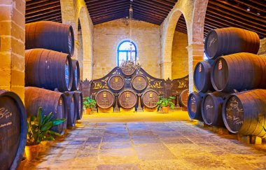 In King's Winery of Bodegas Tio Pepe, Jerez, Spain clipart