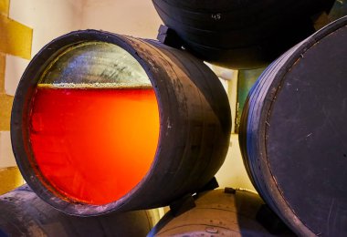 Watch sherry wine ageing process in Bodega La Constancia, Tio Pe clipart