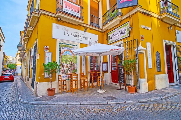 Restaurace na rohu, Jerez, Španělsko — Stock fotografie