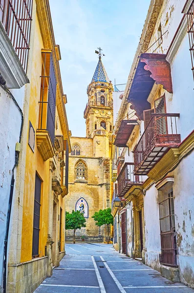 Il campanile della chiesa di San Miguel, Jerez, Spagna — Foto Stock
