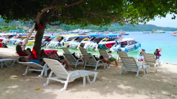 Phiphi Don Thailand April 2019 Phi Phi Don Island Ståtar — Stockvideo