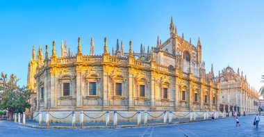 The large wall of Cathedral council in Seville, Spain clipart