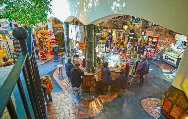 Avusturya, Viyana 'daki Hundertwasser köyünün en iyi manzarası