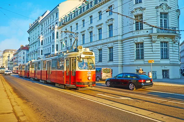 Avusturya, Viyana 'da Retro tramvaylar — Stok fotoğraf