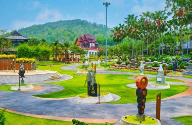 Decoration of open air Grand Amphitheater in Rajapruek park, Chi