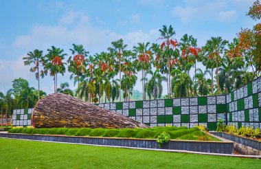 Area of Belgium garden in Rajapruek park, Chiang Mai, Thailand