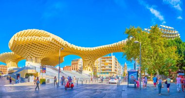 The famous Metropol Parasol in Seville, Spain