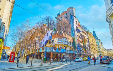 Hundertwasserhaus 'un dışı, Viyana, Avusturya