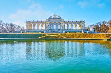 The pond at Gloriette, Schonbrunn Palace, Vienna, Austria