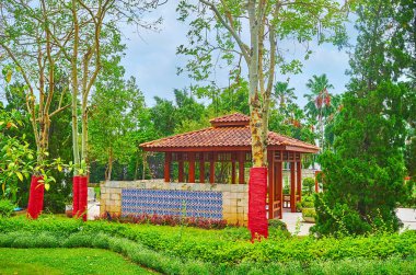 Rajapruek parkının hindi bahçesi, Chiang Mai, Tayland