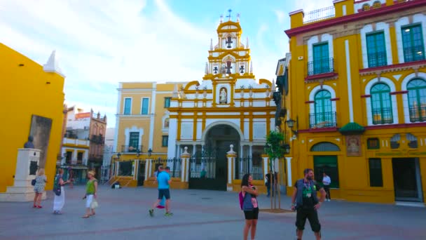 Севилья Испания Октября 2019 Года Ансамбль Площади Эсперанса Макарена Историческими — стоковое видео