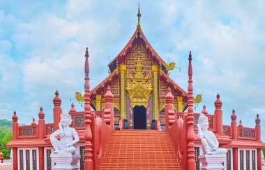 Visit Royal pavilion of Rajapruek park, Chiang Mai, Thailand clipart