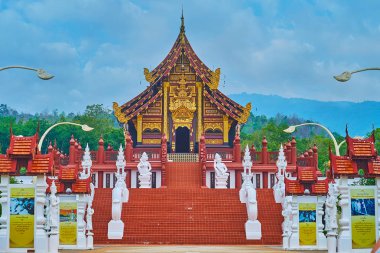 Rajapruek Park 'taki Kraliyet pavyonu, Chiang Mai, Tayland