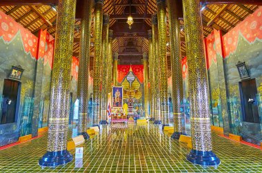 Interior of Royal pavilion of Rajapruek, Chiang Mai, Thailand clipart