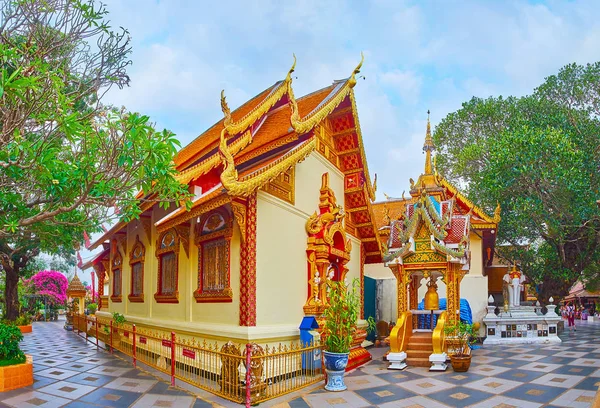 Chiang Mai Thailand Maio 2019 Panorama Wat Phra Doi Templo — Fotografia de Stock